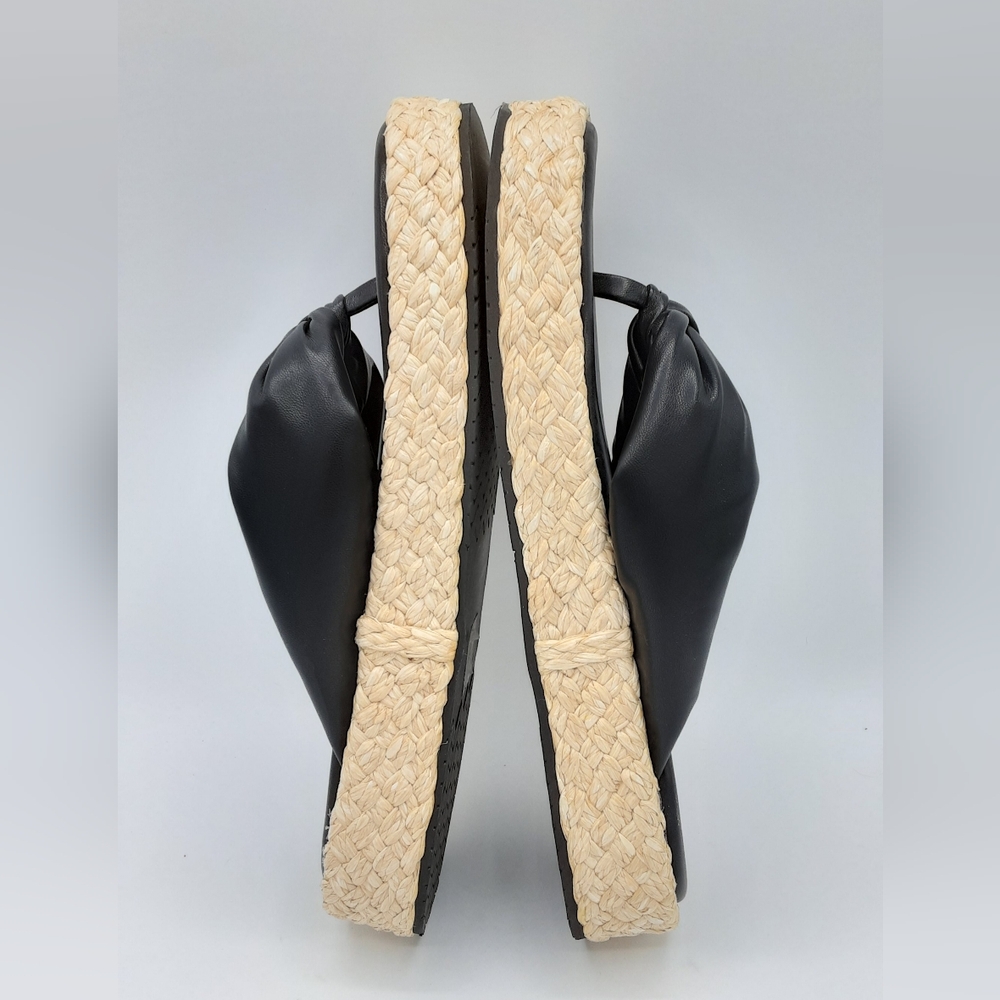 Naked Feet Costa Black Faux Leather Padded Sandals. Size 11. - Picture 11 of 12